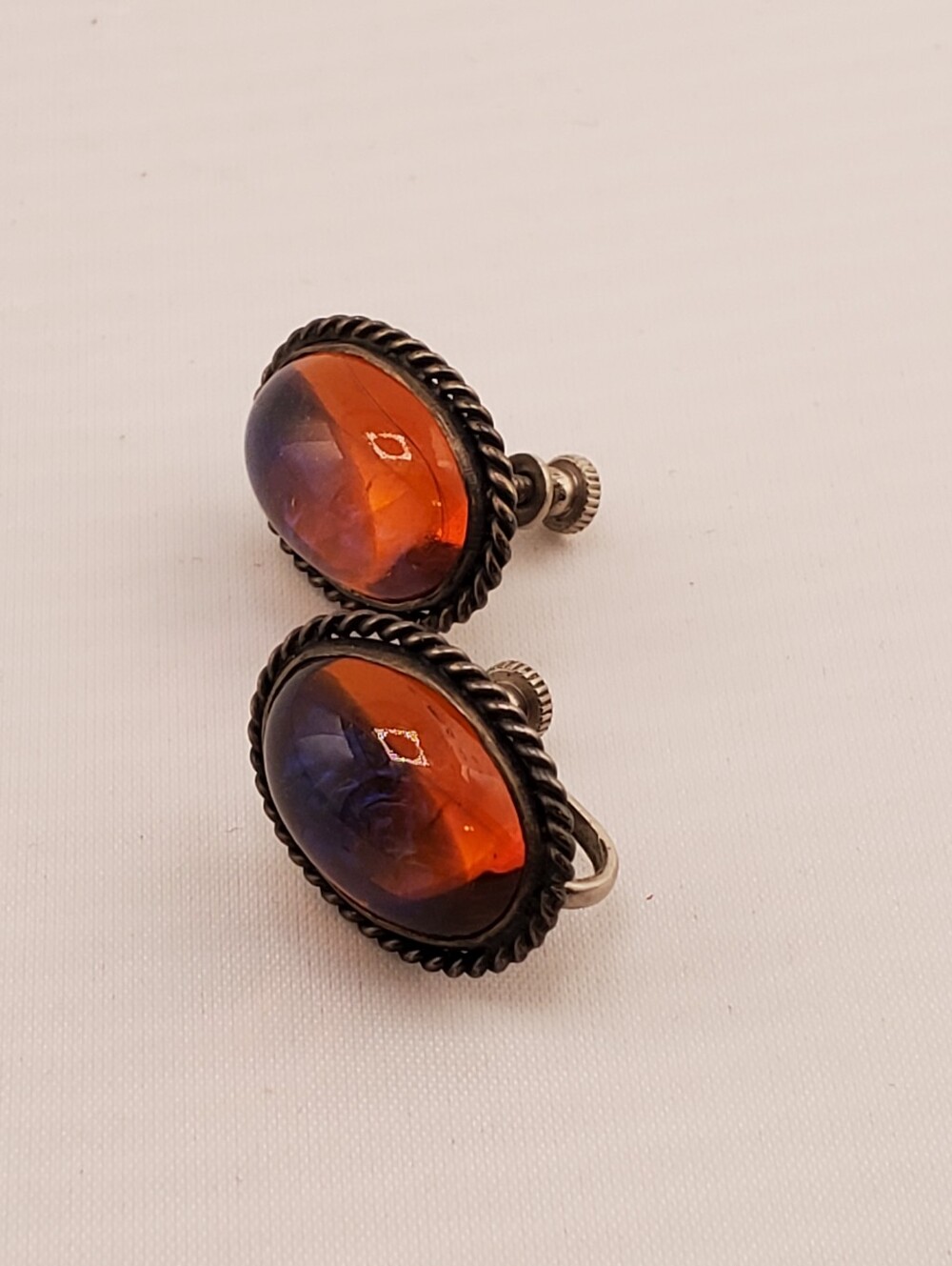 Vintage Sterling Butterfly Wing Earrings